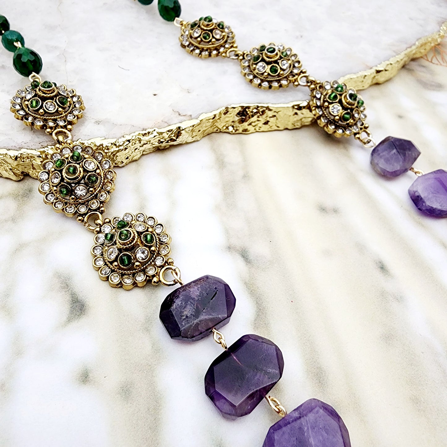 Trielle Necklace Set Indian Necklace , South Asian Necklace , Pakistani Necklace , Desi Necklace , Punjabi Necklace , Tamil Necklace , Indian Jewelry