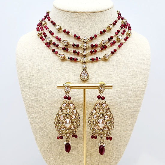 Ashban Necklace Set Indian Necklace , South Asian Necklace , Pakistani Necklace , Desi Necklace , Punjabi Necklace , Tamil Necklace , Indian Jewelry