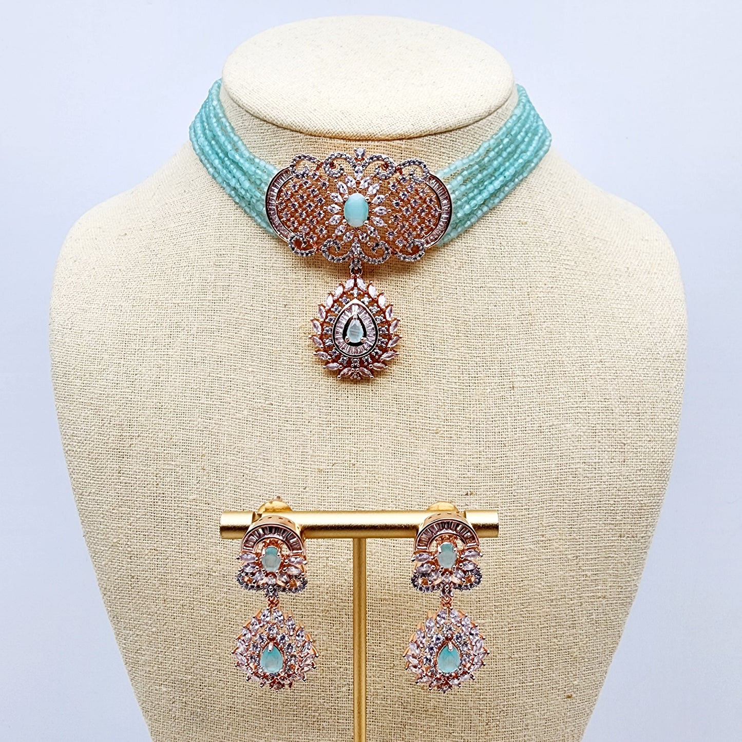 Francene Necklace Set Indian Necklace , South Asian Necklace , Pakistani Necklace , Desi Necklace , Punjabi Necklace , Tamil Necklace , Indian Jewelry