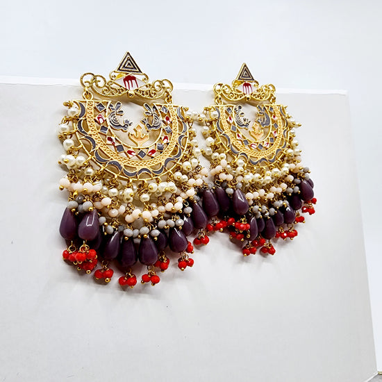 Evian Earrings Indian Earrings , South Asian Earrings , Pakistani Earrings , Desi Earrings , Punjabi Earrings , Tamil Earrings , Indian Jewelry