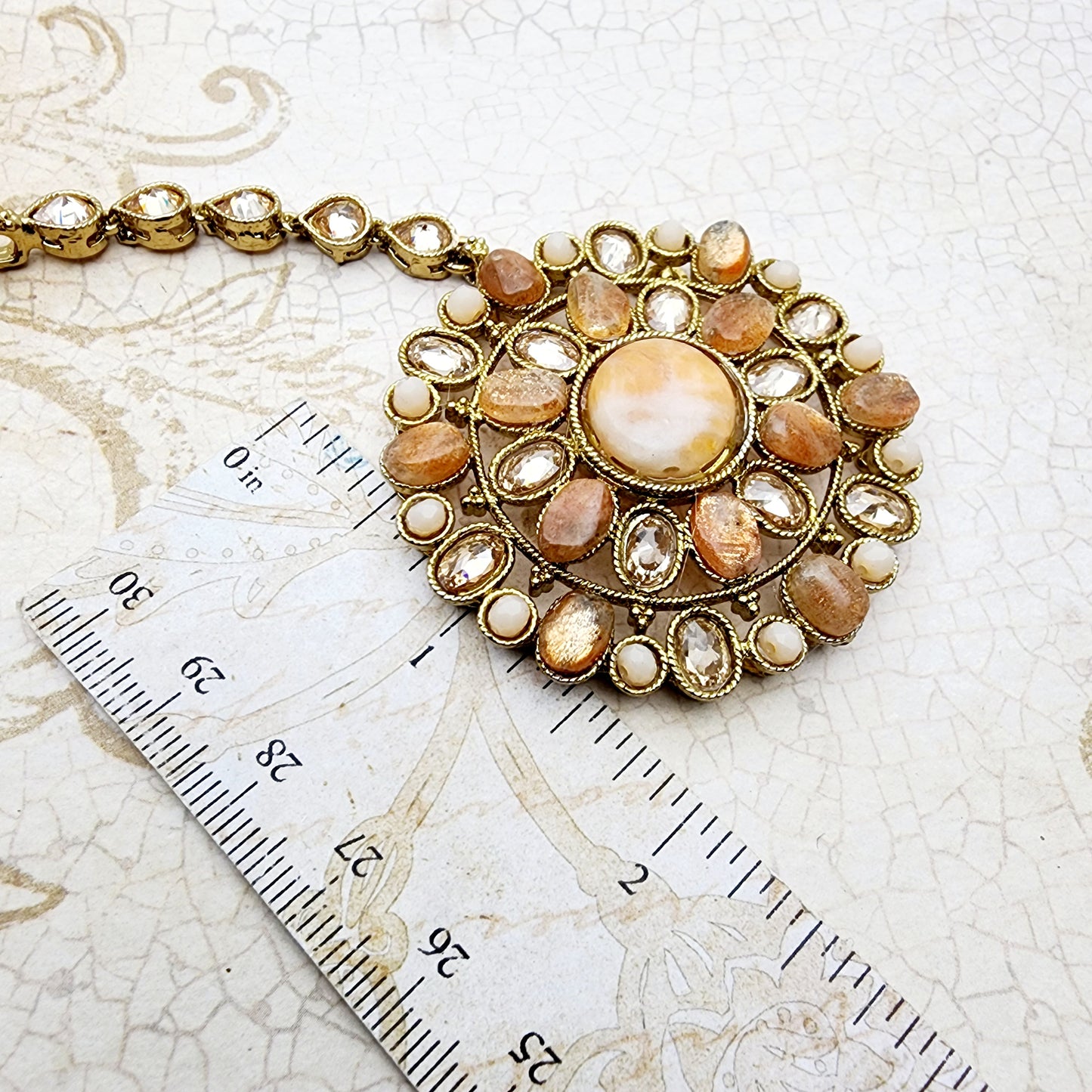 Wembly Tikka Indian Headpiece , South Asian Headpiece , Pakistani Headpiece , Desi Headpiece , Punjabi Headpiece , Tamil Headpiece , Indian Jewelry