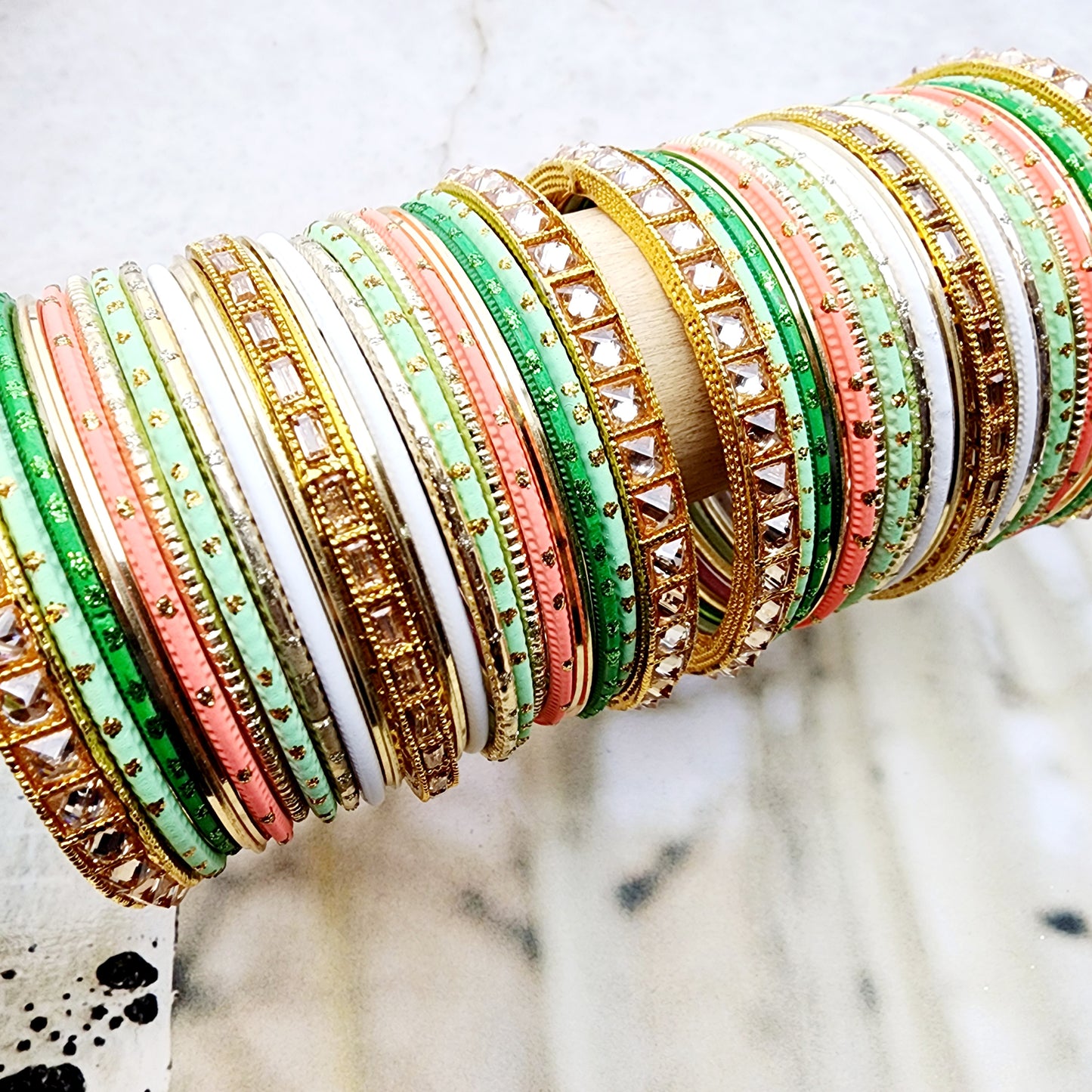 Mandeline Bangle Set Indian Bangles , South Asian Bangles , Pakistani Bangles , Desi Bangles , Punjabi Bangles , Tamil Bangles , Indian Jewelry