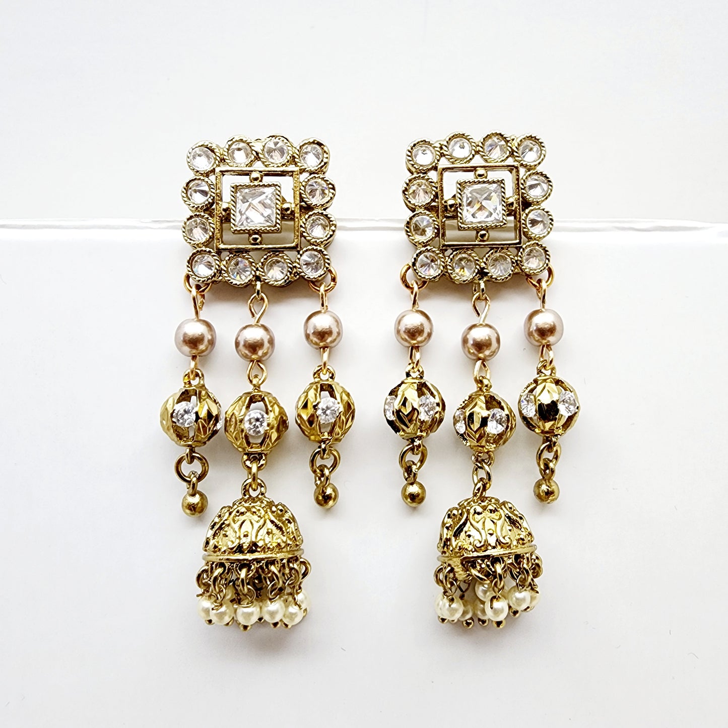 Preeti Jhumka Earrings Indian Earrings , South Asian Earrings , Pakistani Earrings , Desi Earrings , Punjabi Earrings , Tamil Earrings , Indian Jewelry