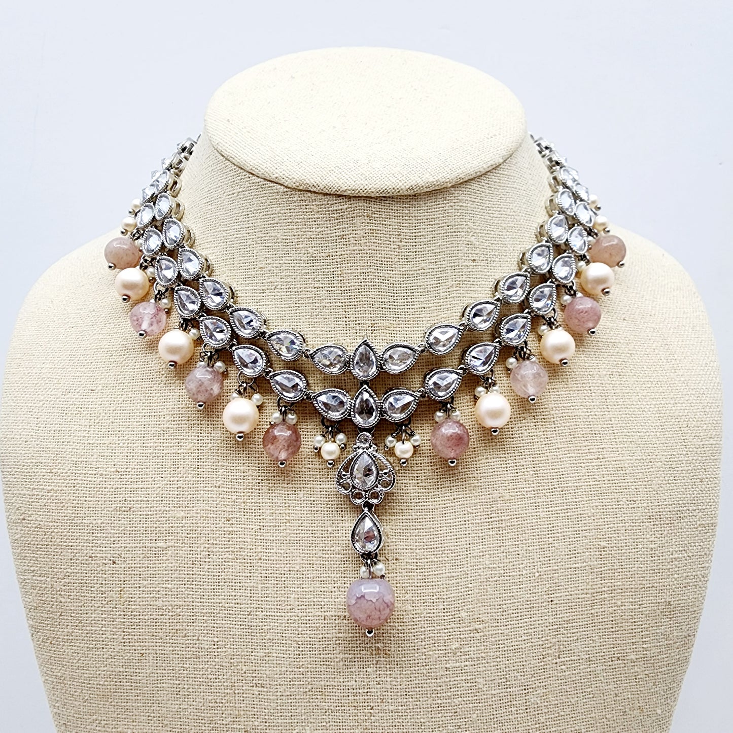 Karrie Necklace Set Indian Necklace , South Asian Necklace , Pakistani Necklace , Desi Necklace , Punjabi Necklace , Tamil Necklace , Indian Jewelry