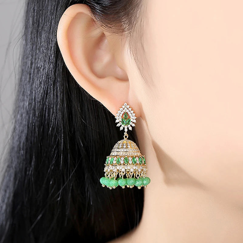 Elise Jhumka Earrings Indian Earrings , South Asian Earrings , Pakistani Earrings , Desi Earrings , Punjabi Earrings , Tamil Earrings , Indian Jewelry