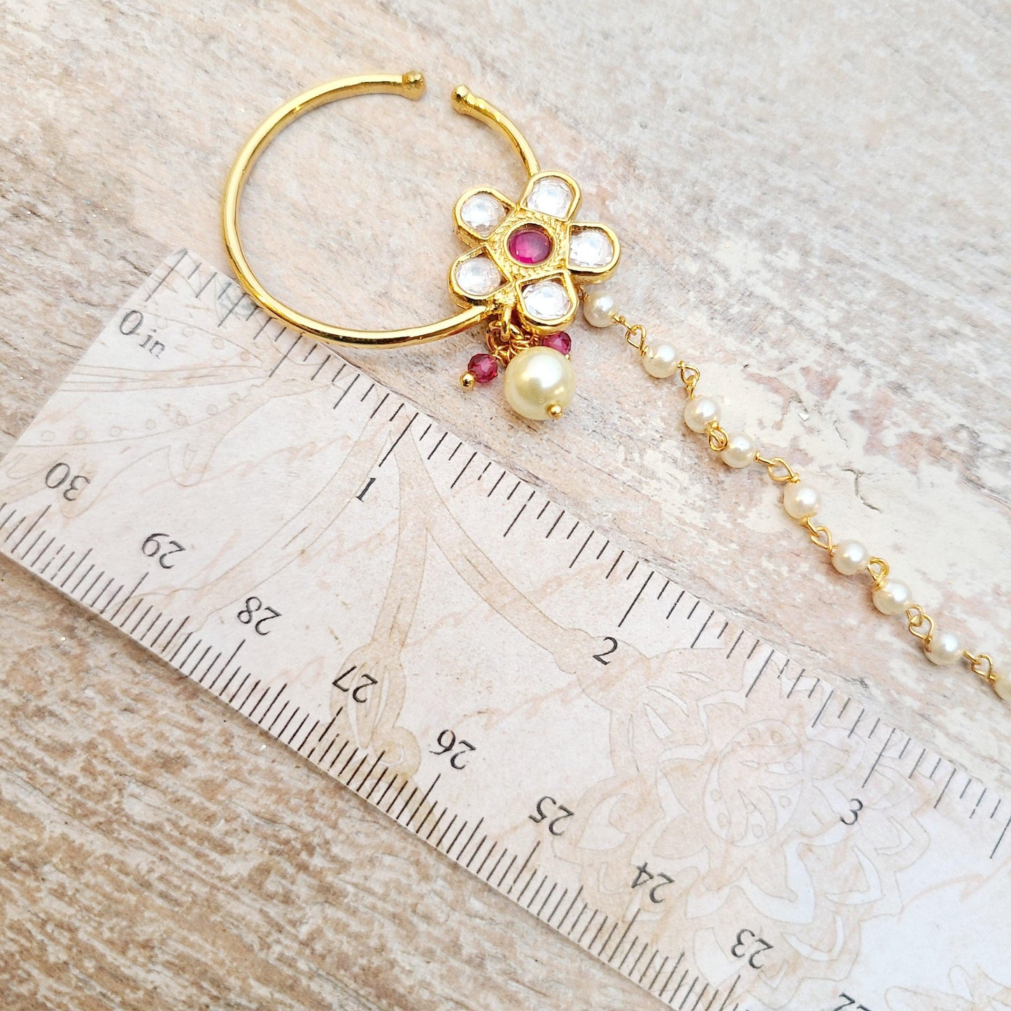 Lynda Nose Ring Indian Nose Ring , South Asian Nose Ring , Pakistani Nose Ring , Desi Nose Ring , Punjabi Nose Ring , Tamil Nose Ring , Indian Jewelry