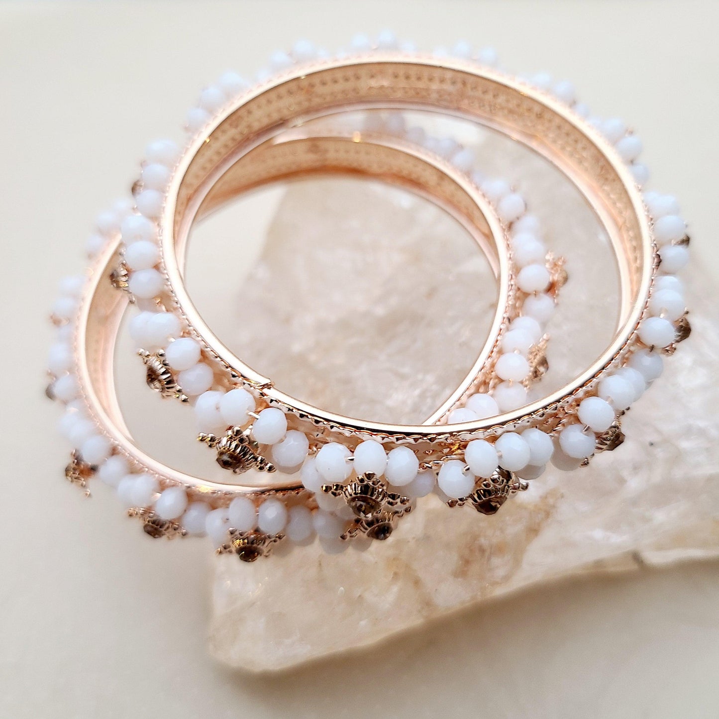 Arora - white Bangles Indian Bangles , South Asian Bangles , Pakistani Bangles , Desi Bangles , Punjabi Bangles , Tamil Bangles , Indian Jewelry