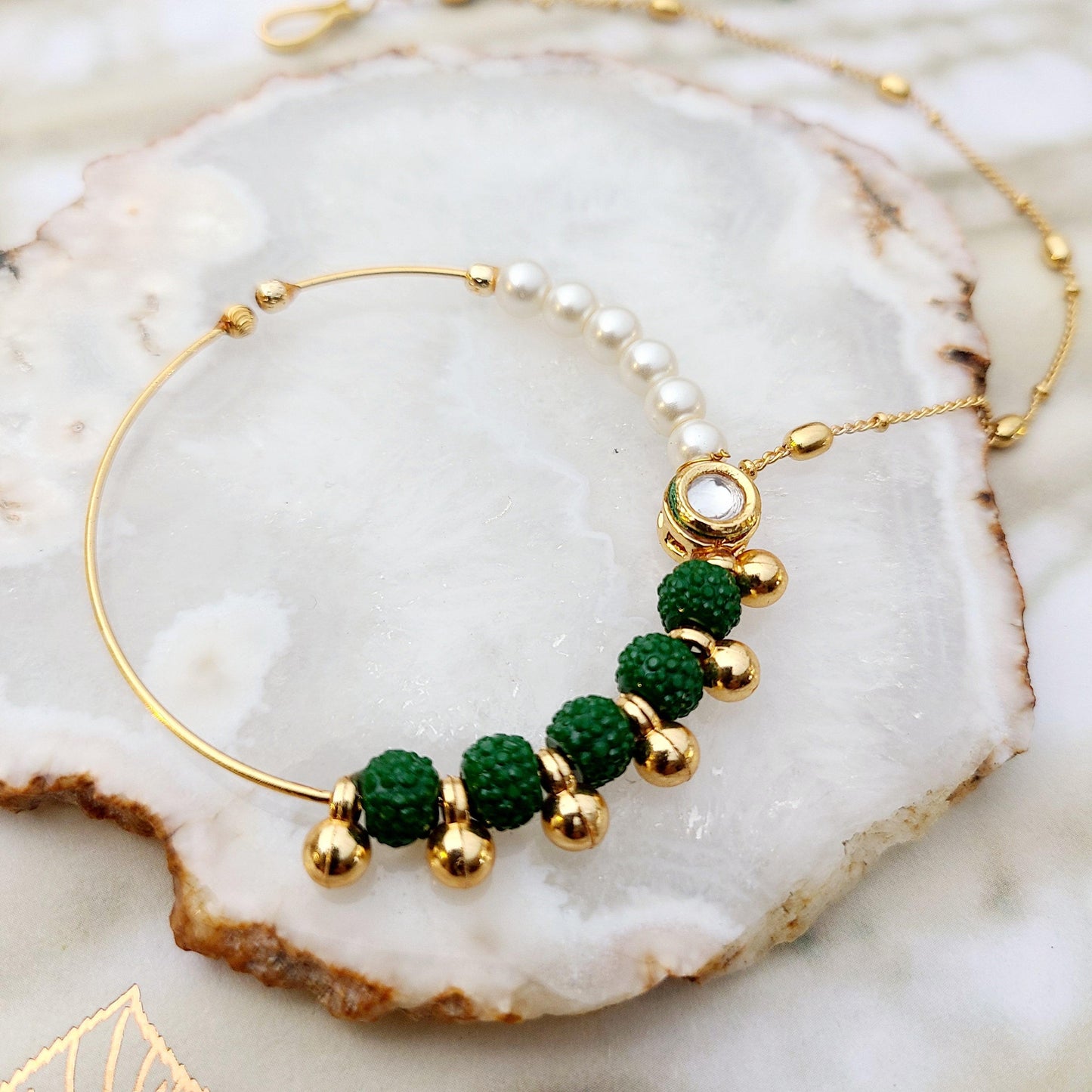 Loraine Nose Ring Indian Nose Ring , South Asian Nose Ring , Pakistani Nose Ring , Desi Nose Ring , Punjabi Nose Ring , Tamil Nose Ring , Indian Jewelry