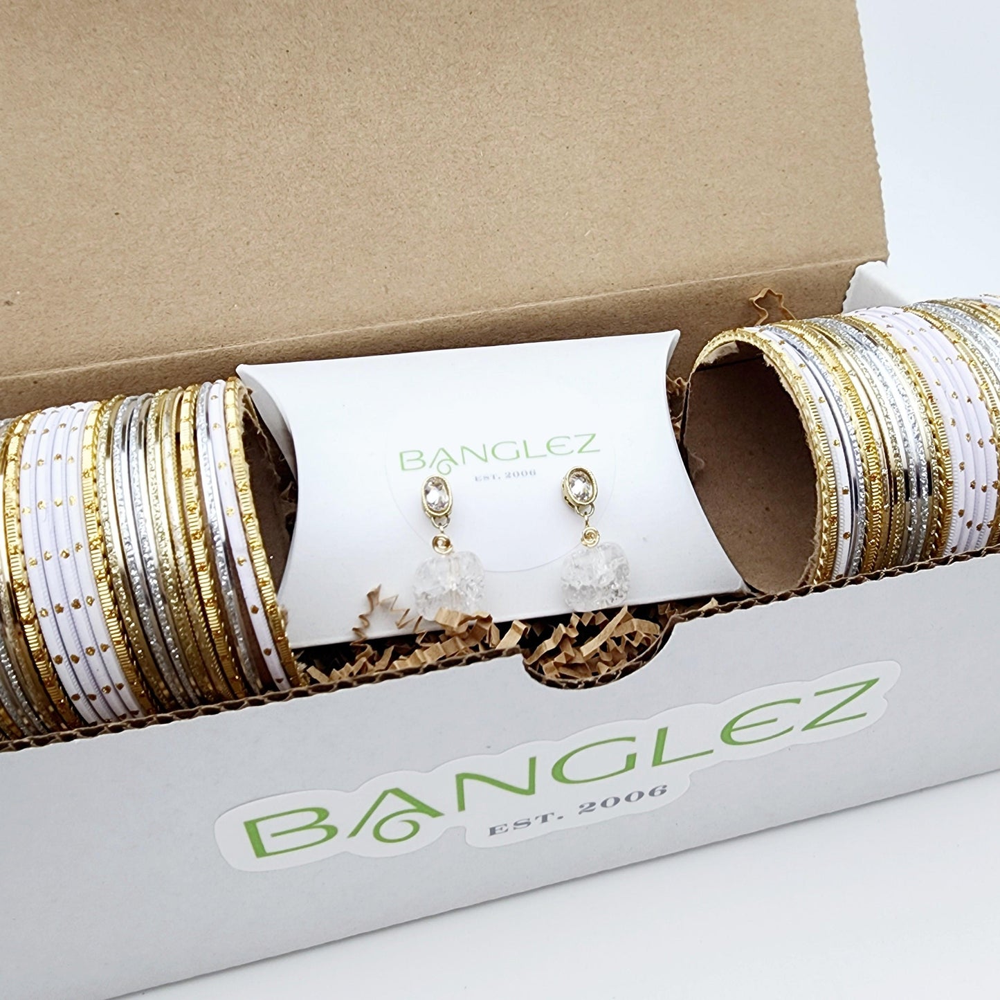 Load image into Gallery viewer, Winter Willow Gift Set Indian Bangles , South Asian Bangles , Pakistani Bangles , Desi Bangles , Punjabi Bangles , Tamil Bangles , Indian Jewelry
