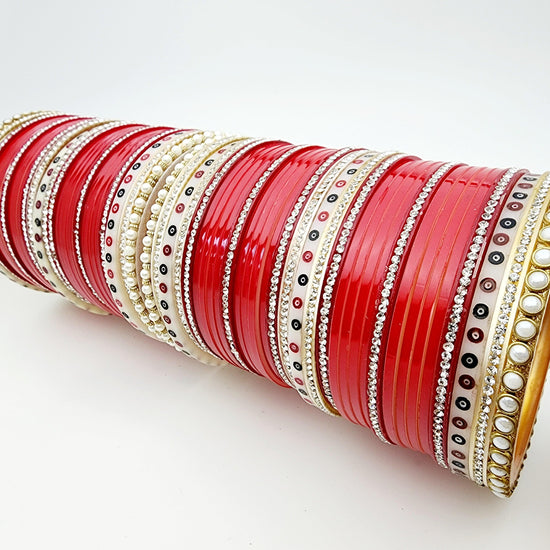 Load image into Gallery viewer, Garima Bridal Bangle Set Indian Bangles , South Asian Bangles , Pakistani Bangles , Desi Bangles , Punjabi Bangles , Tamil Bangles , Indian Jewelry
