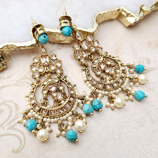 Manjeet Indian Earrings , South Asian Earrings , Pakistani Earrings , Desi Earrings , Punjabi Earrings , Tamil Earrings , Indian Jewelry