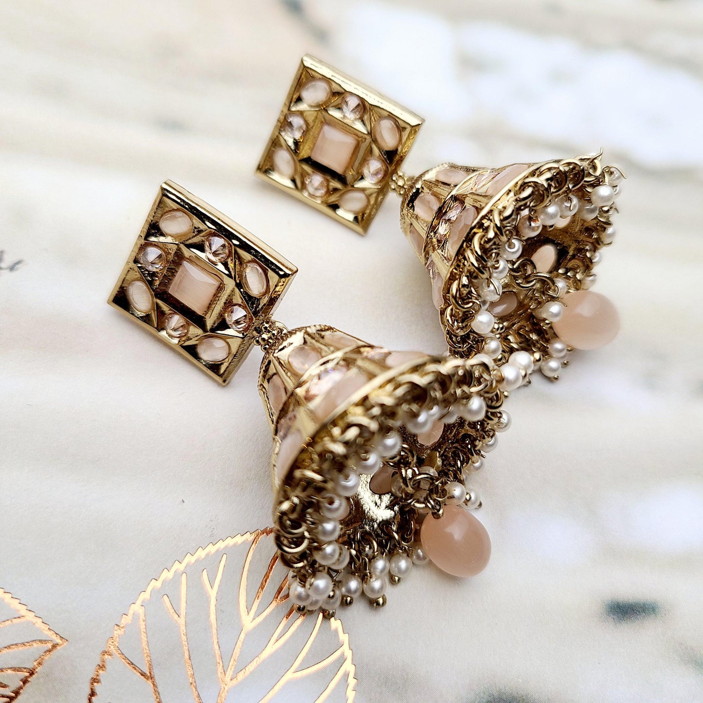 Aliyah Jhumka Earrings Indian Earrings , South Asian Earrings , Pakistani Earrings , Desi Earrings , Punjabi Earrings , Tamil Earrings , Indian Jewelry