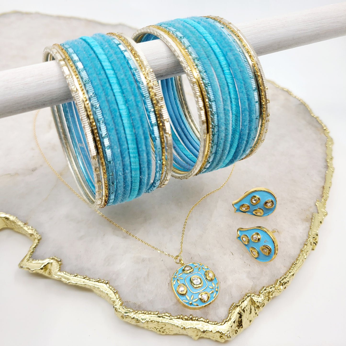 Sky Blue Gift Set Indian Bangles , South Asian Bangles , Pakistani Bangles , Desi Bangles , Punjabi Bangles , Tamil Bangles , Indian Jewelry