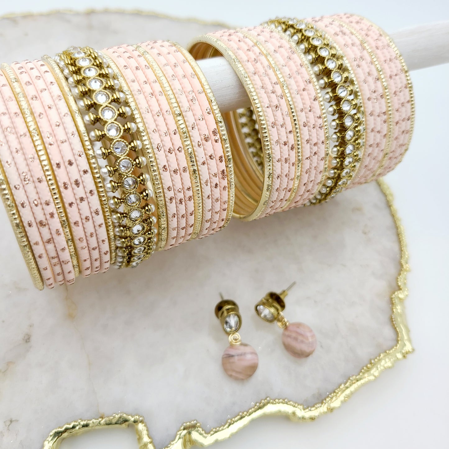 Pink Cloud Gift Set Indian Bangles , South Asian Bangles , Pakistani Bangles , Desi Bangles , Punjabi Bangles , Tamil Bangles , Indian Jewelry