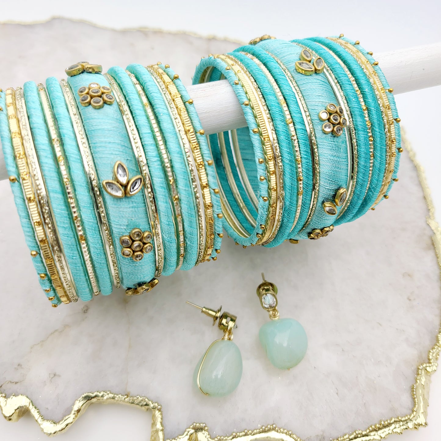Sea Breeze Gift Set Indian Bangles , South Asian Bangles , Pakistani Bangles , Desi Bangles , Punjabi Bangles , Tamil Bangles , Indian Jewelry