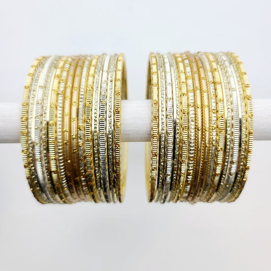 Load image into Gallery viewer, Golden Palace Bangle Set Indian Bangles , South Asian Bangles , Pakistani Bangles , Desi Bangles , Punjabi Bangles , Tamil Bangles , Indian Jewelry
