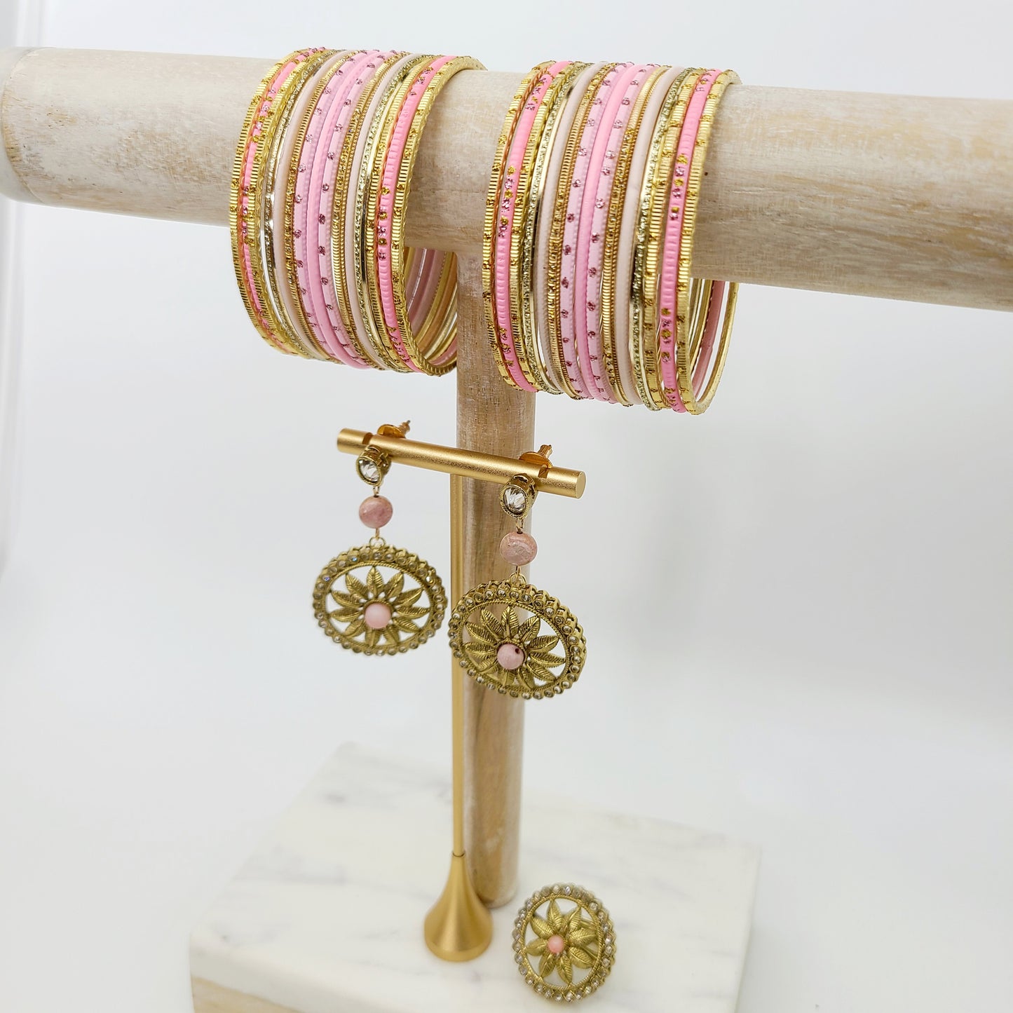 Pink Petal Gift Set Indian Bangles , South Asian Bangles , Pakistani Bangles , Desi Bangles , Punjabi Bangles , Tamil Bangles , Indian Jewelry