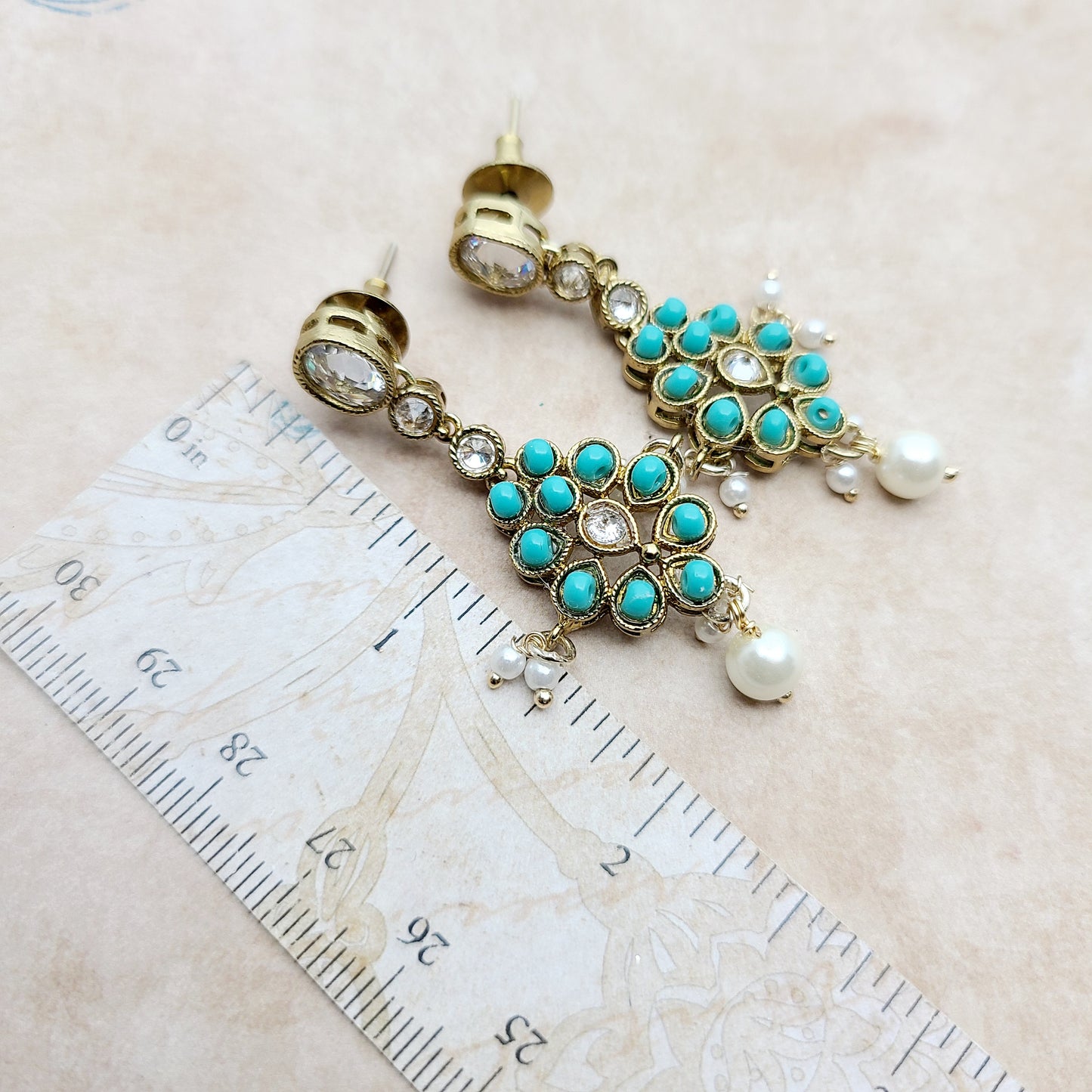 Rohini Earrings & Tikka Indian Earrings , South Asian Earrings , Pakistani Earrings , Desi Earrings , Punjabi Earrings , Tamil Earrings , Indian Jewelry