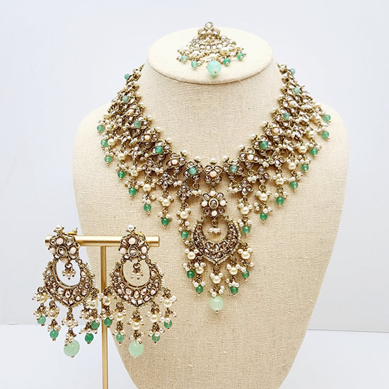 Manny Necklace Set Indian Necklace , South Asian Necklace , Pakistani Necklace , Desi Necklace , Punjabi Necklace , Tamil Necklace , Indian Jewelry