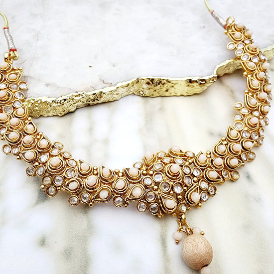Madina Necklace Set Indian Necklace , South Asian Necklace , Pakistani Necklace , Desi Necklace , Punjabi Necklace , Tamil Necklace , Indian Jewelry