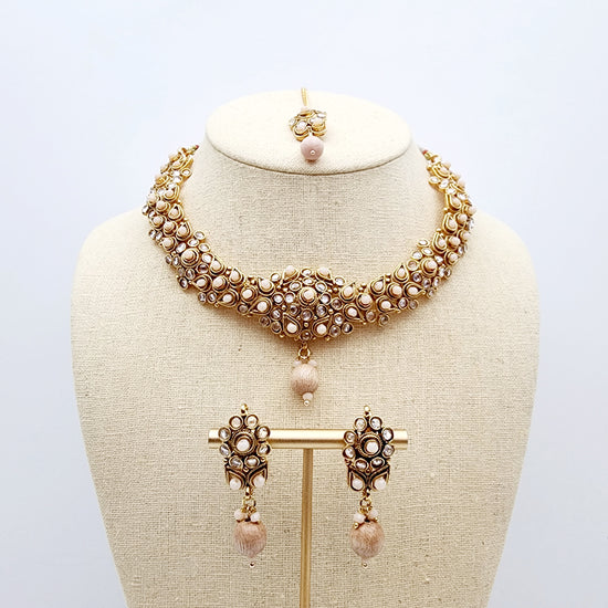 Madina Necklace Set Indian Necklace , South Asian Necklace , Pakistani Necklace , Desi Necklace , Punjabi Necklace , Tamil Necklace , Indian Jewelry