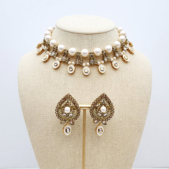 Ameeta Necklace Set Indian Necklace , South Asian Necklace , Pakistani Necklace , Desi Necklace , Punjabi Necklace , Tamil Necklace , Indian Jewelry