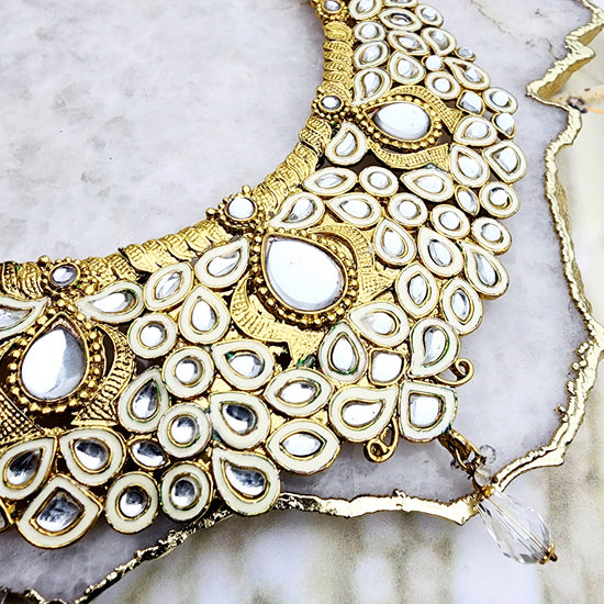 Rosa Necklace Set Indian Clearance , South Asian Clearance , Pakistani Clearance , Desi Clearance , Punjabi Clearance , Tamil Clearance , Indian Jewelry