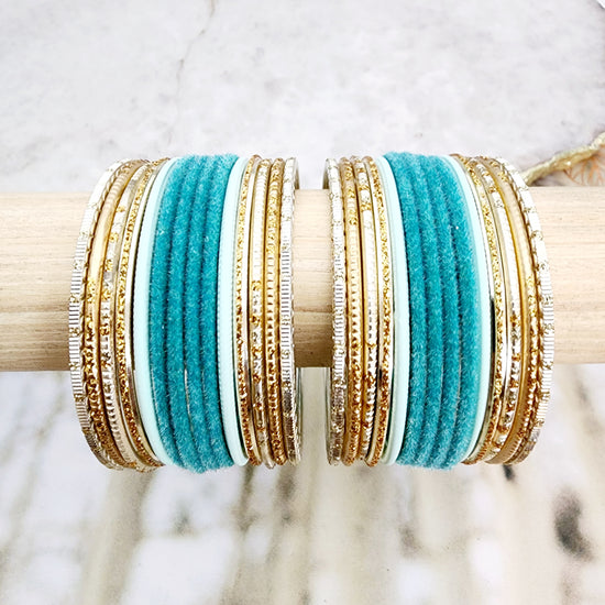 Load image into Gallery viewer, Ceara Bangle Set Indian Bangles , South Asian Bangles , Pakistani Bangles , Desi Bangles , Punjabi Bangles , Tamil Bangles , Indian Jewelry
