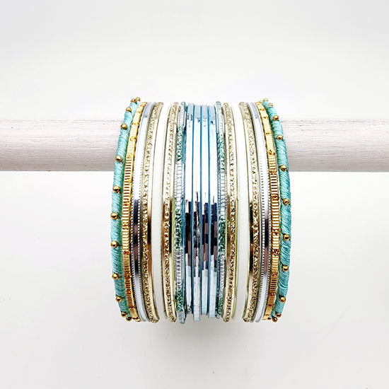 Load image into Gallery viewer, Erin Bangle Set Indian Bangles , South Asian Bangles , Pakistani Bangles , Desi Bangles , Punjabi Bangles , Tamil Bangles , Indian Jewelry
