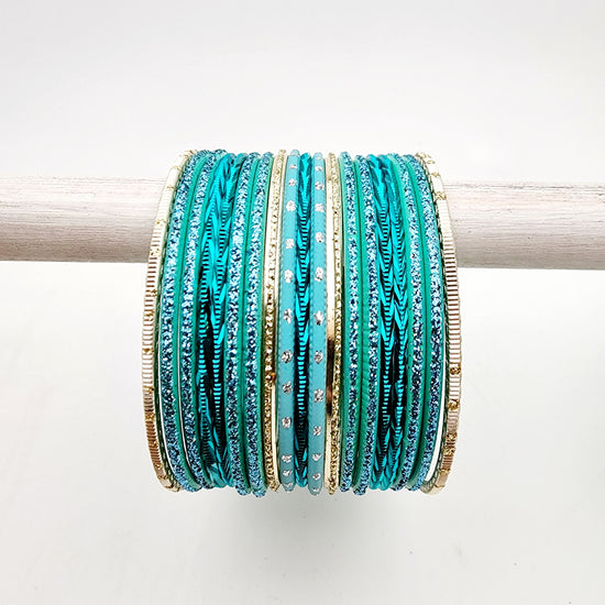 Load image into Gallery viewer, Marsielle Bangle Set Indian Bangles , South Asian Bangles , Pakistani Bangles , Desi Bangles , Punjabi Bangles , Tamil Bangles , Indian Jewelry

