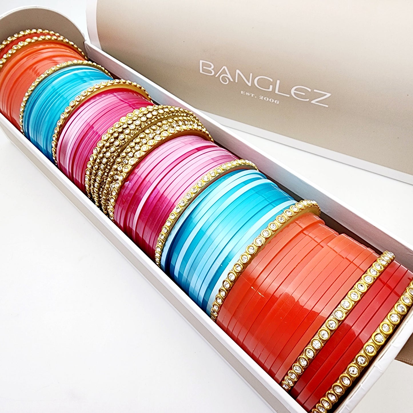 Load image into Gallery viewer, Chrissy Banglez Chest Indian Bangles , South Asian Bangles , Pakistani Bangles , Desi Bangles , Punjabi Bangles , Tamil Bangles , Indian Jewelry
