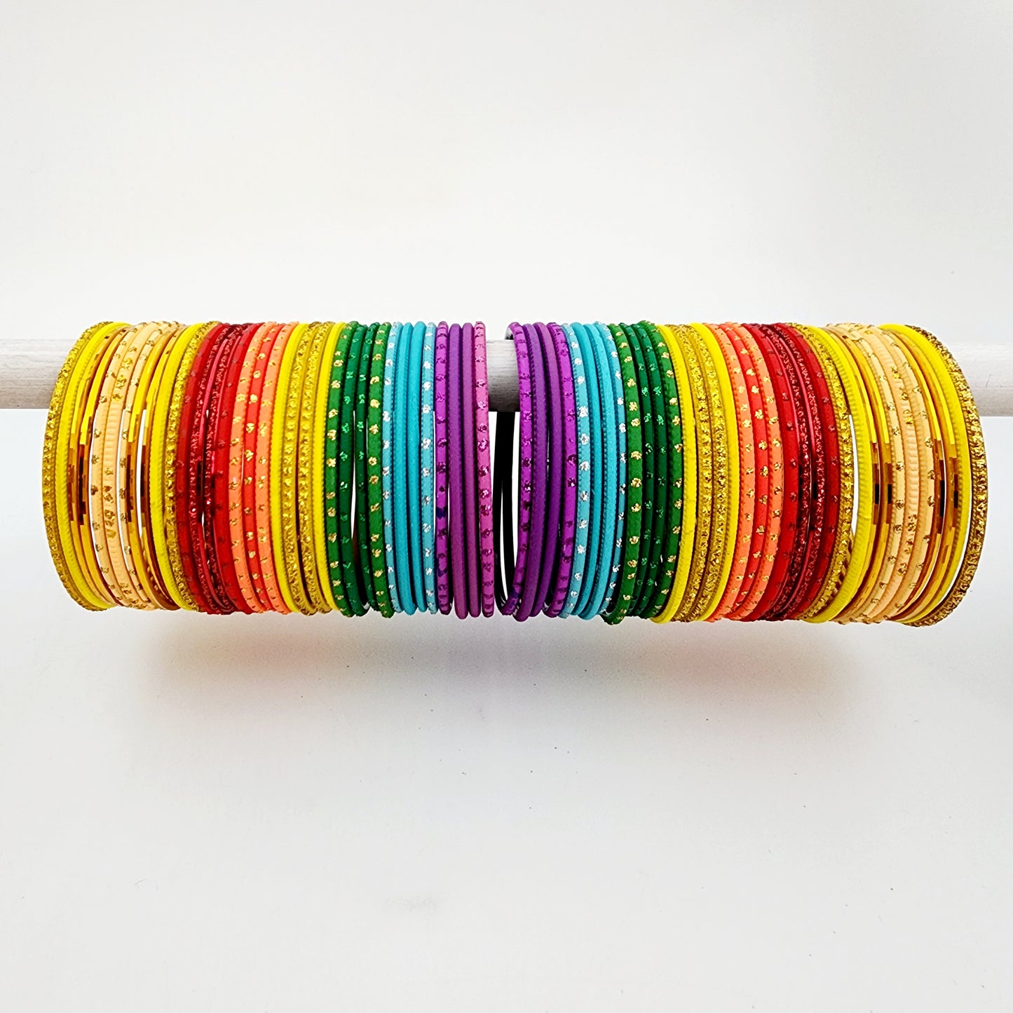 Load image into Gallery viewer, Rainbow Bangle Set Indian Bangles , South Asian Bangles , Pakistani Bangles , Desi Bangles , Punjabi Bangles , Tamil Bangles , Indian Jewelry
