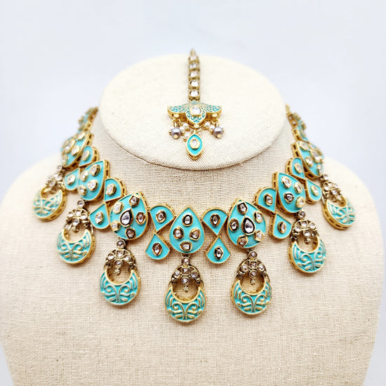 Kelsy Necklace Set Indian Necklace , South Asian Necklace , Pakistani Necklace , Desi Necklace , Punjabi Necklace , Tamil Necklace , Indian Jewelry