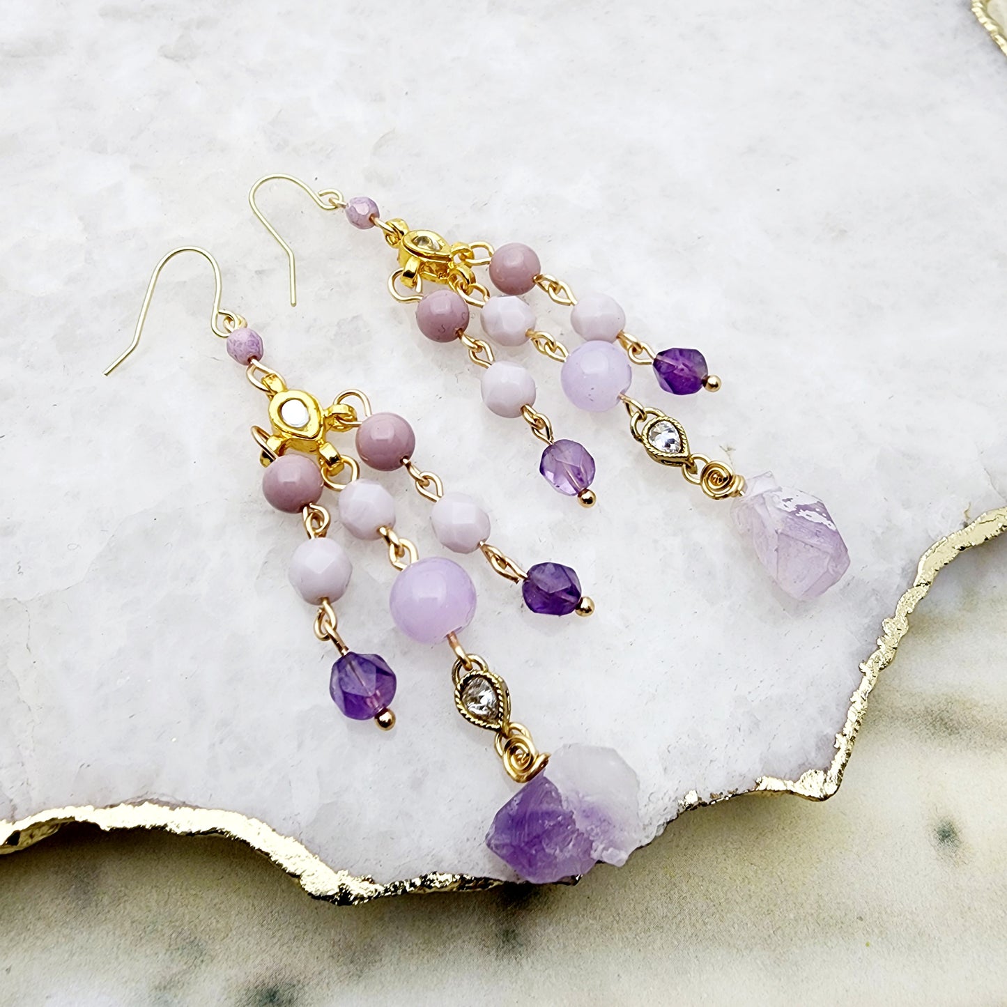 Anju Earrings - Purple