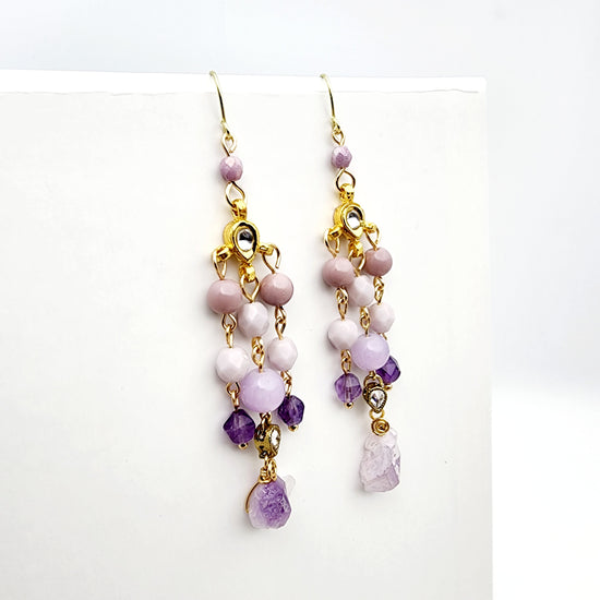 Anju Earrings - Purple