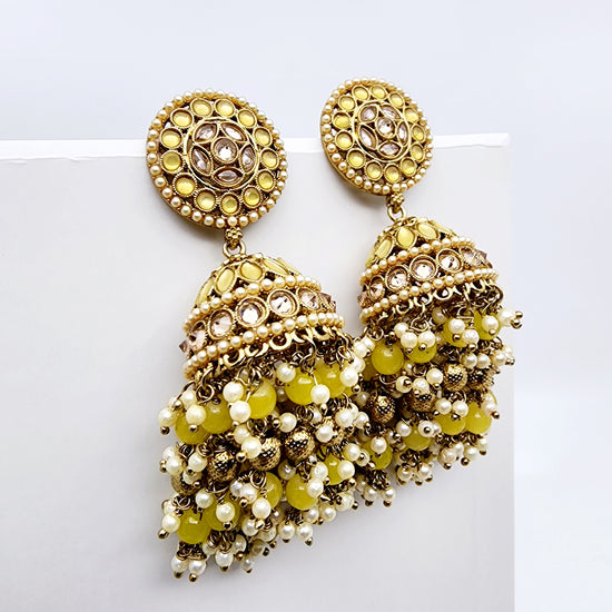 Wholesaler of Fascinating gold jhumka earrings | Jewelxy - 221644