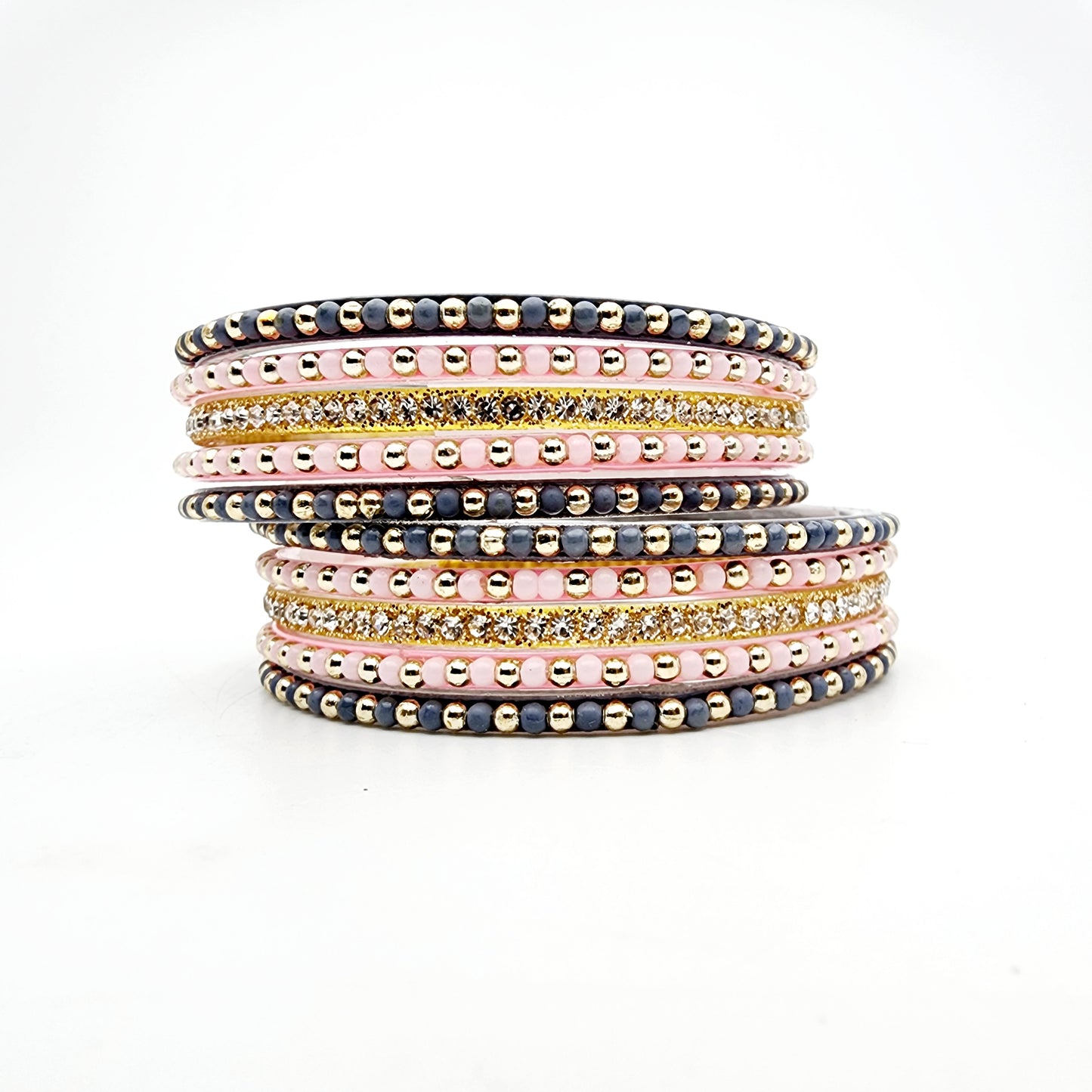 Dimple Glass Bangle Set