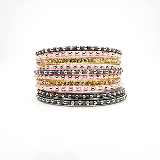 Dimple Glass Bangle Set