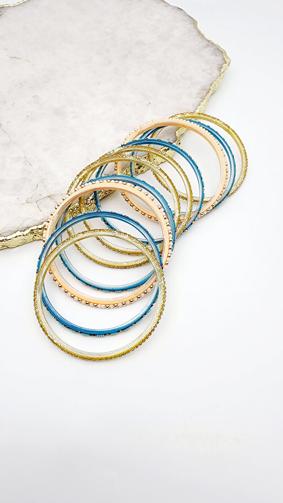 Tejas Glass Bangle Set