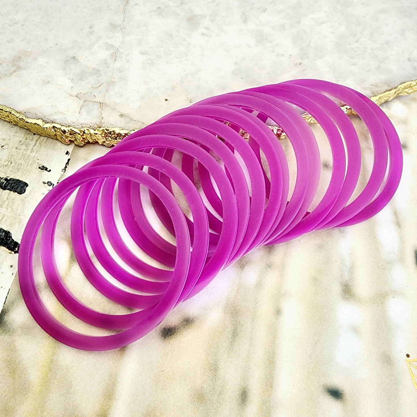 Metallic Purple Bridal Choora - 4 Dozen
