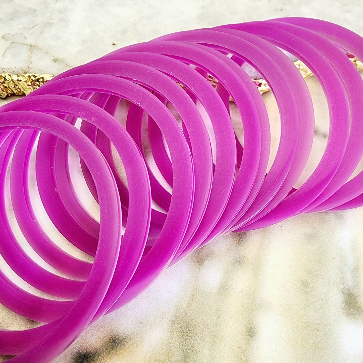 Metallic Purple Bridal Choora - 4 Dozen