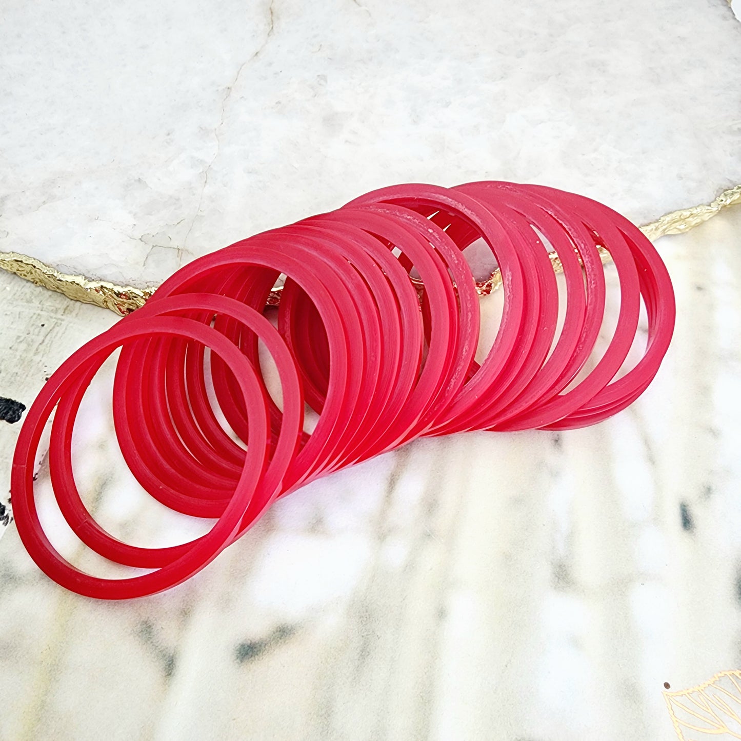 Deep Red Bridal Choora - 3 Dozen