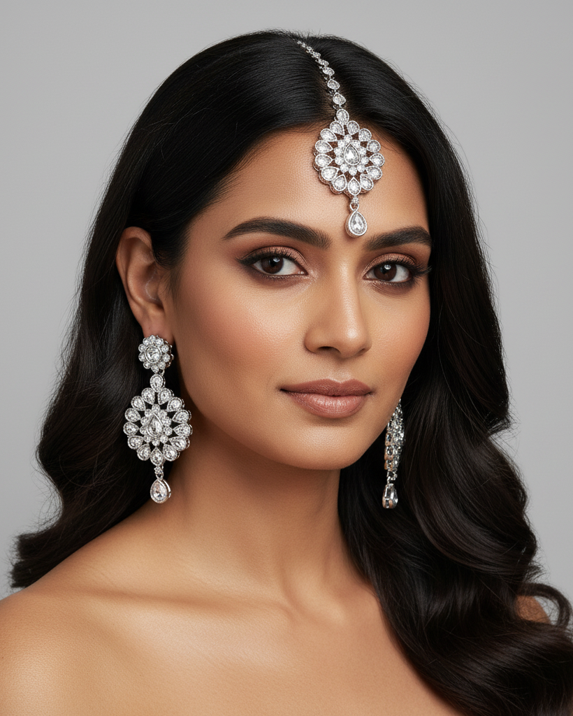 Omisha Earrings + Tikka