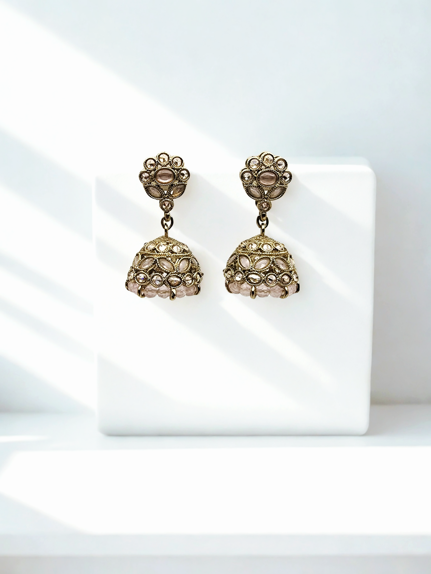 Humna Pink Jhumka Earrings