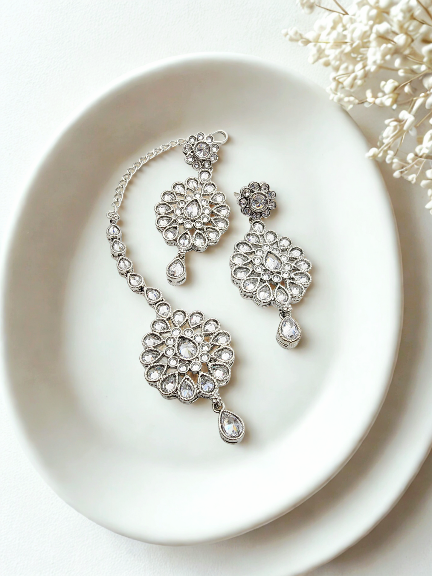 Omisha Earrings + Tikka