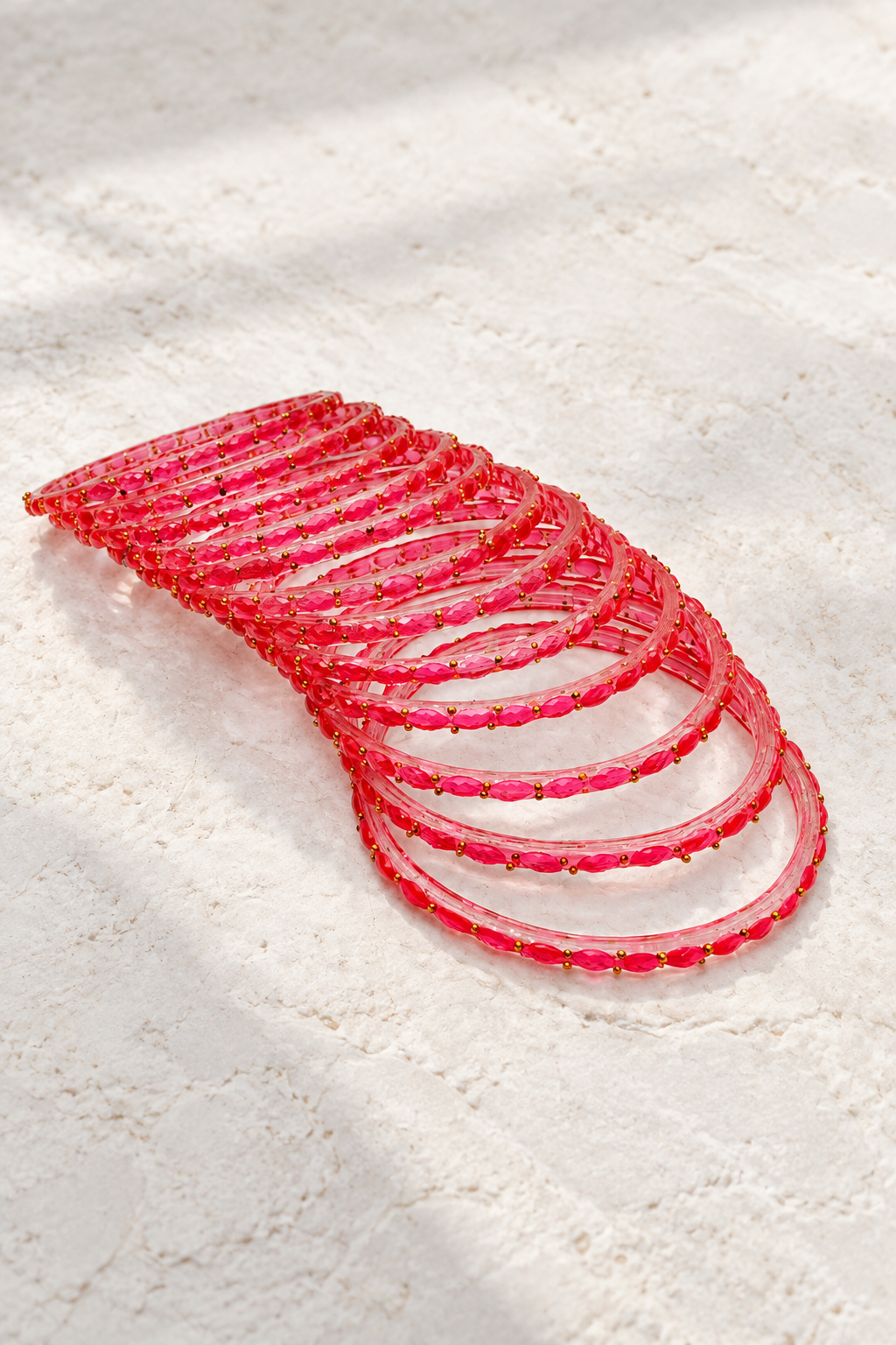 Hot Coral - Glass Bangles