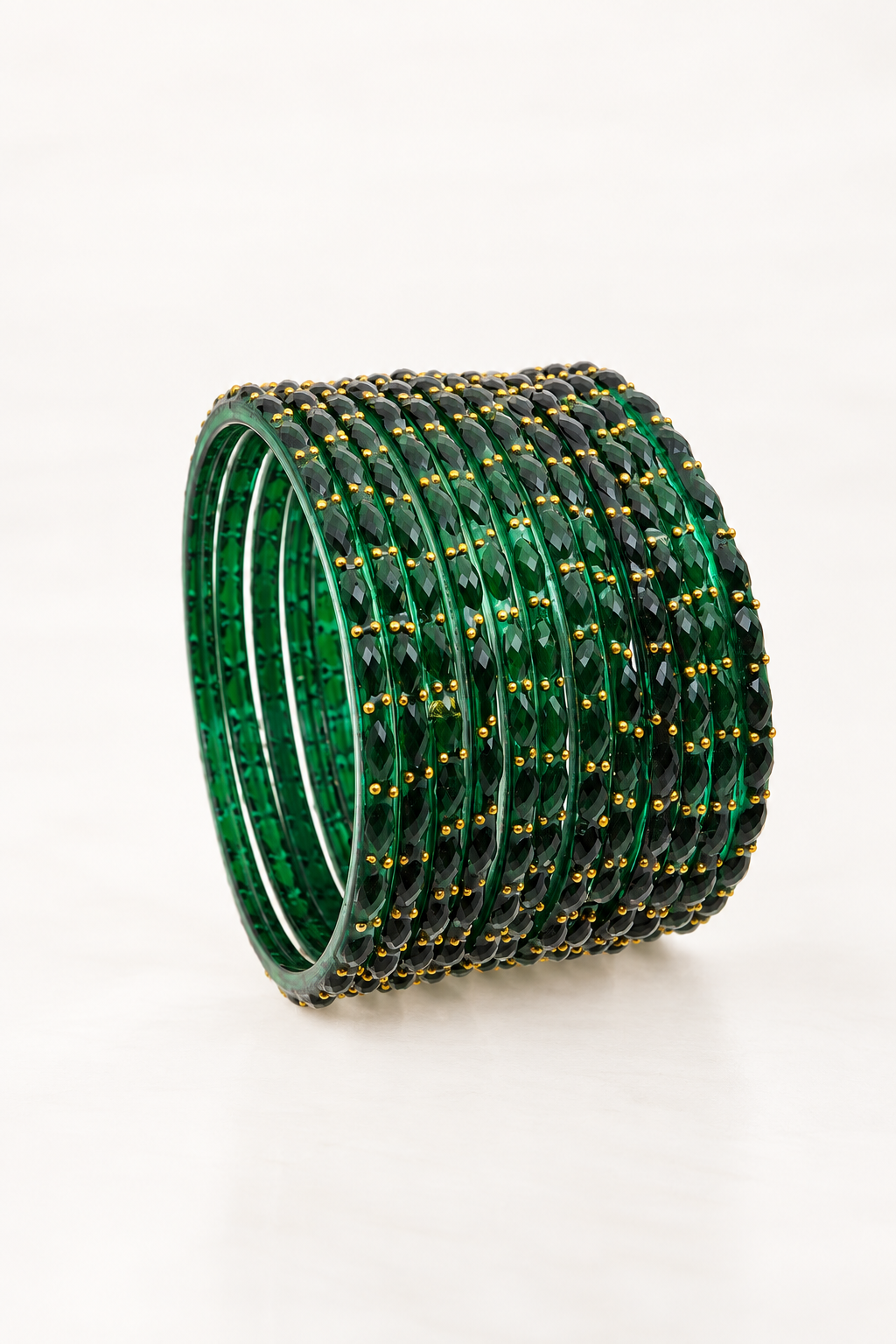 Dark Green - Glass Bangles