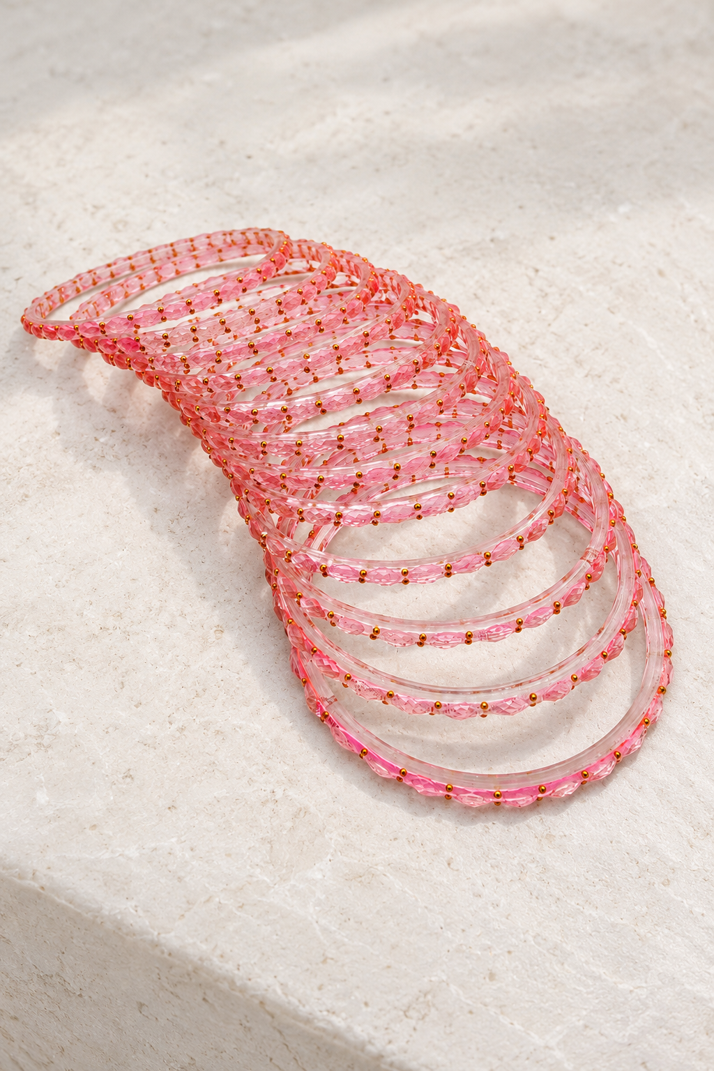Pink - Glass Bangles