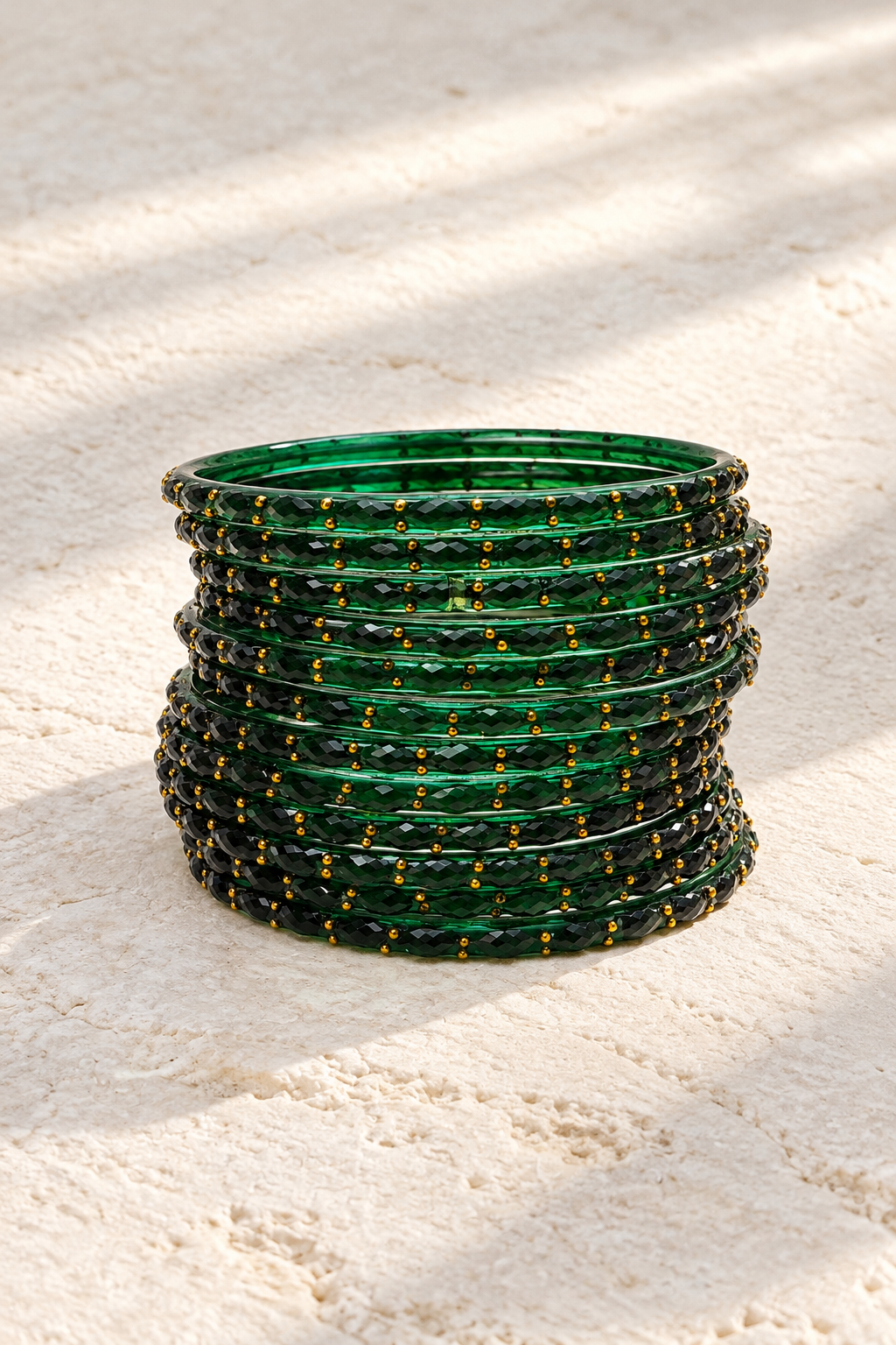 Dark Green - Glass Bangles