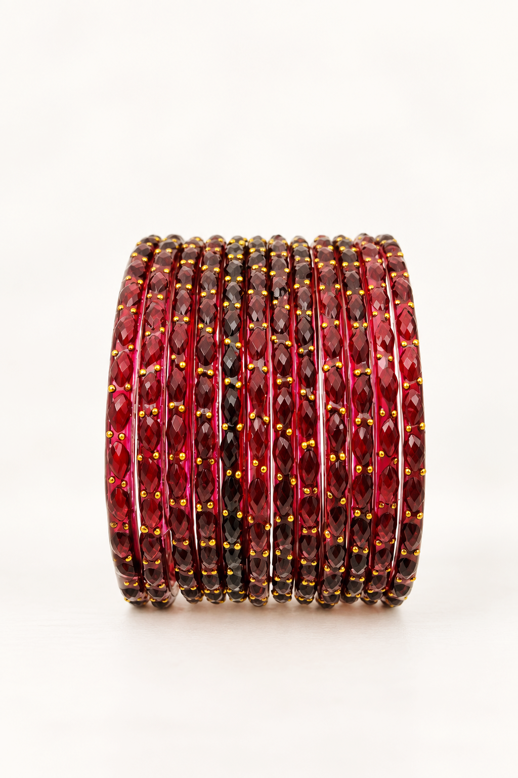 Maroon - Glass Bangles